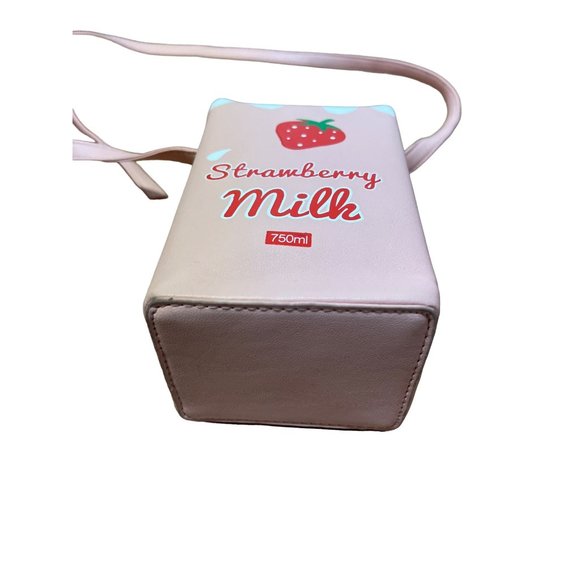 Unbranded Bags Novelty Bag Strawberry Milk Carton Crossbody Handbag